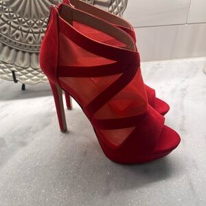 Red High Heel Shoes - Women's Dress Shoes-New